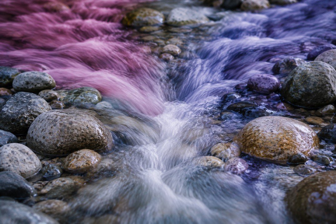 Two streams merging, representing Facebook and Google ad campaigns working as one system