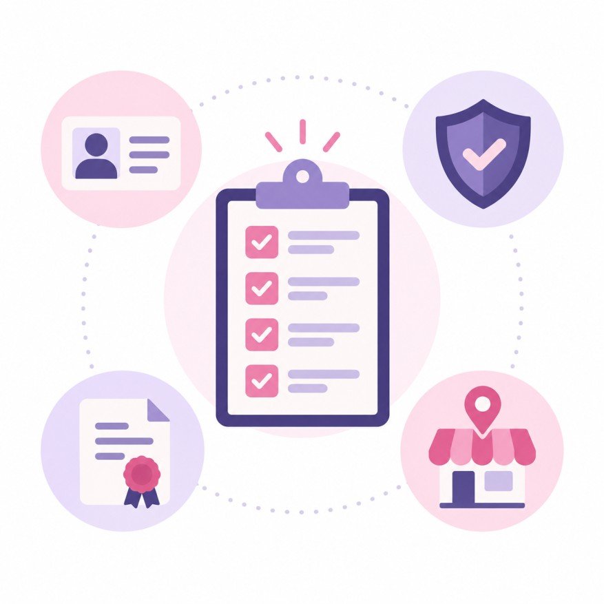 Illustration of the document and identity checks in Google's screening and verification process
