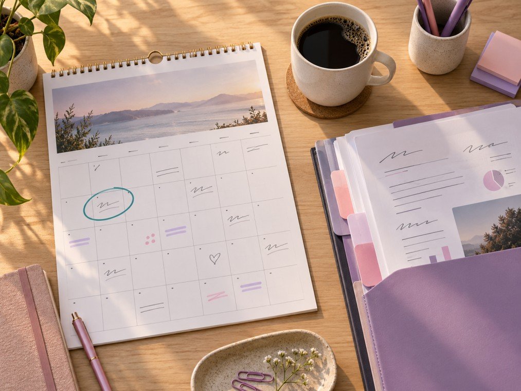 Calendar and document folder representing starting Google verification well before leads are needed