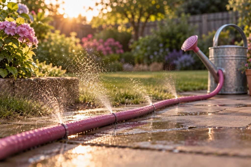 Leaking hose representing controllable advertising budget waste before results
