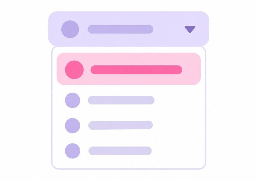 Illustration of selecting the correct primary category from a dropdown menu